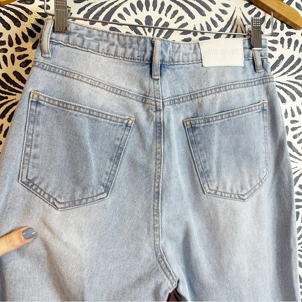 Missguided Distressed Leg Split Cuff Straight Leg… - image 4